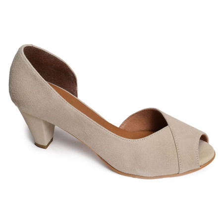 1302 Beige, Peep toes Folie's