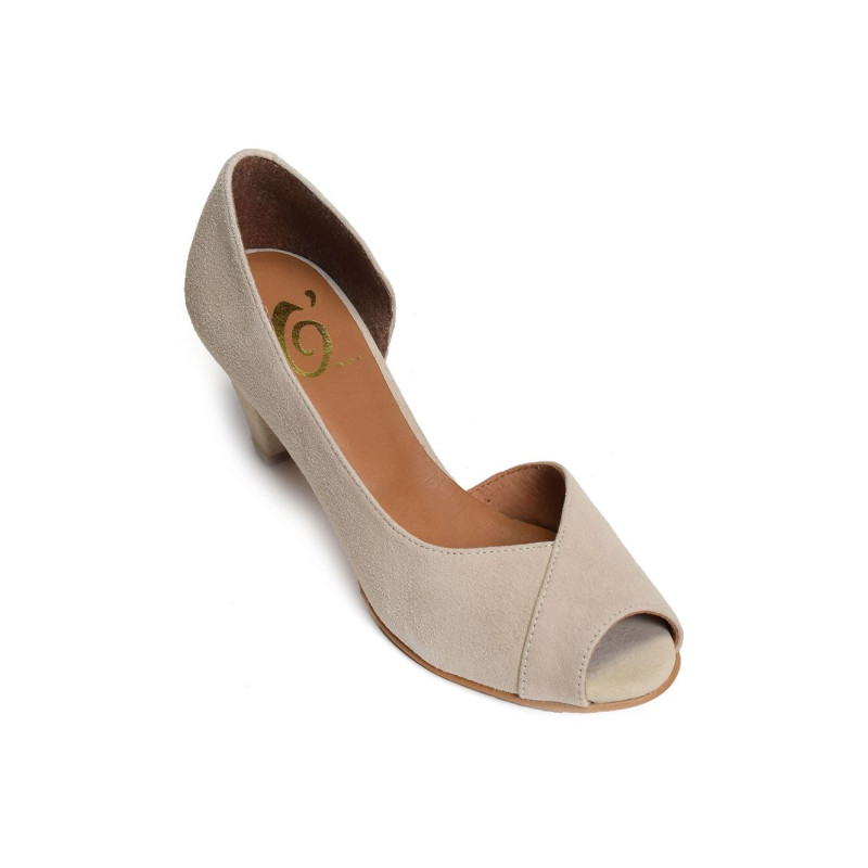 1302 Beige, Peep toes Folie's