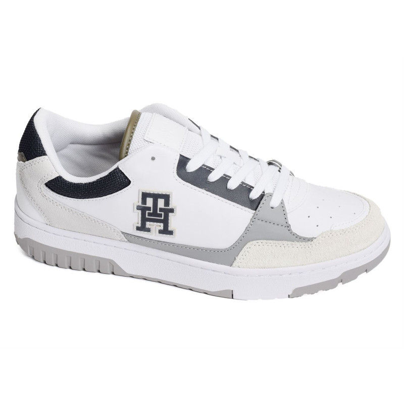 TH BASKET STREET MIX 4695 Blanc, Sneakers basses Tommy Hilfiger