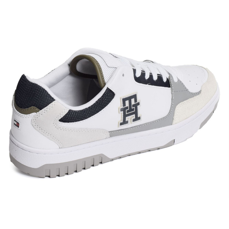 TH BASKET STREET MIX 4695 Blanc, Sneakers basses Tommy Hilfiger