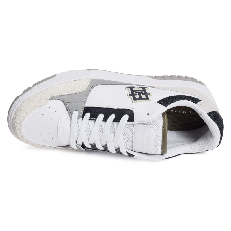 TH BASKET STREET MIX 4695 Blanc, Sneakers basses Tommy Hilfiger