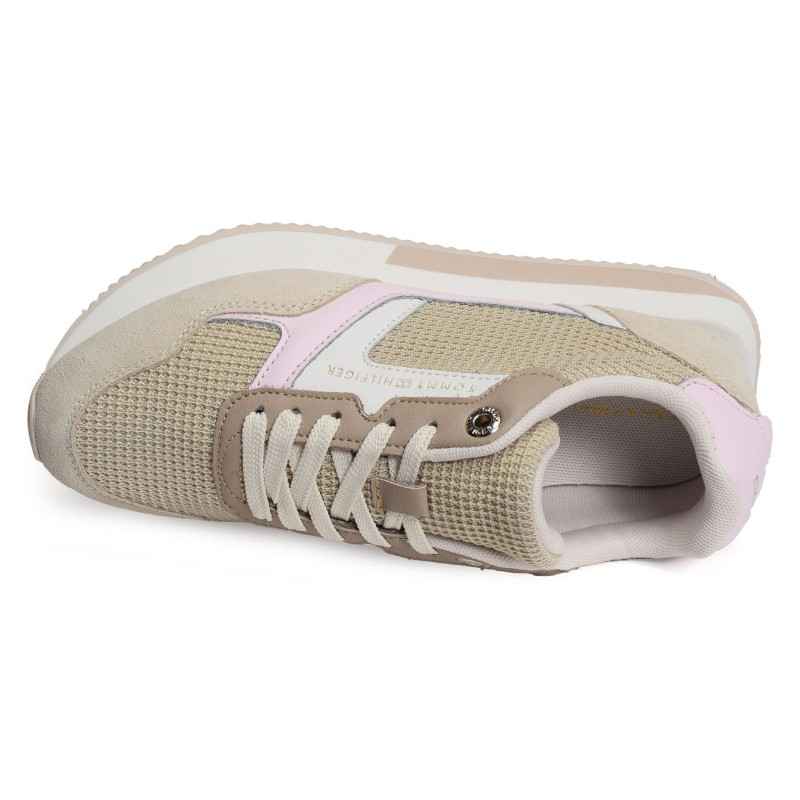 ESSENTIAL MESH RUNNER 7381 Beige, Sneakers basses Tommy Hilfiger