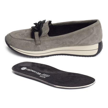 D0H10 Gris, Mocassins Remonte