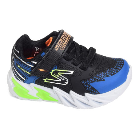 FLEX GLOW BOLT BB Noir Bleu, Baskets running Skechers