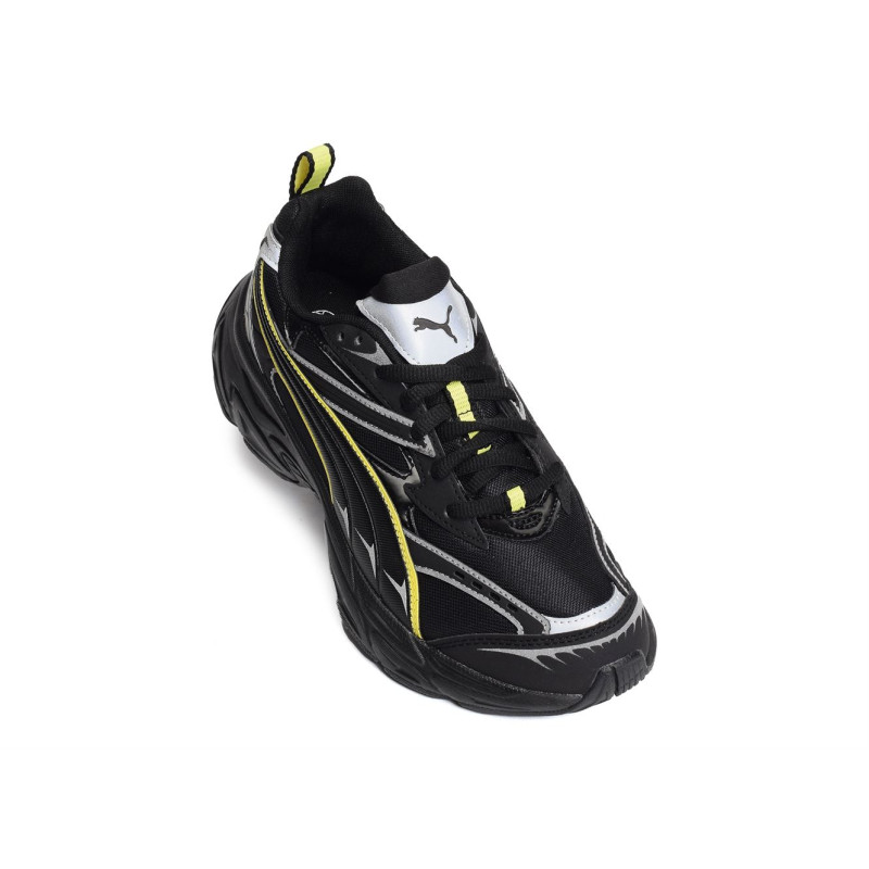 MORPHIC REFLECTIVE Noir Jaune, Baskets running Puma