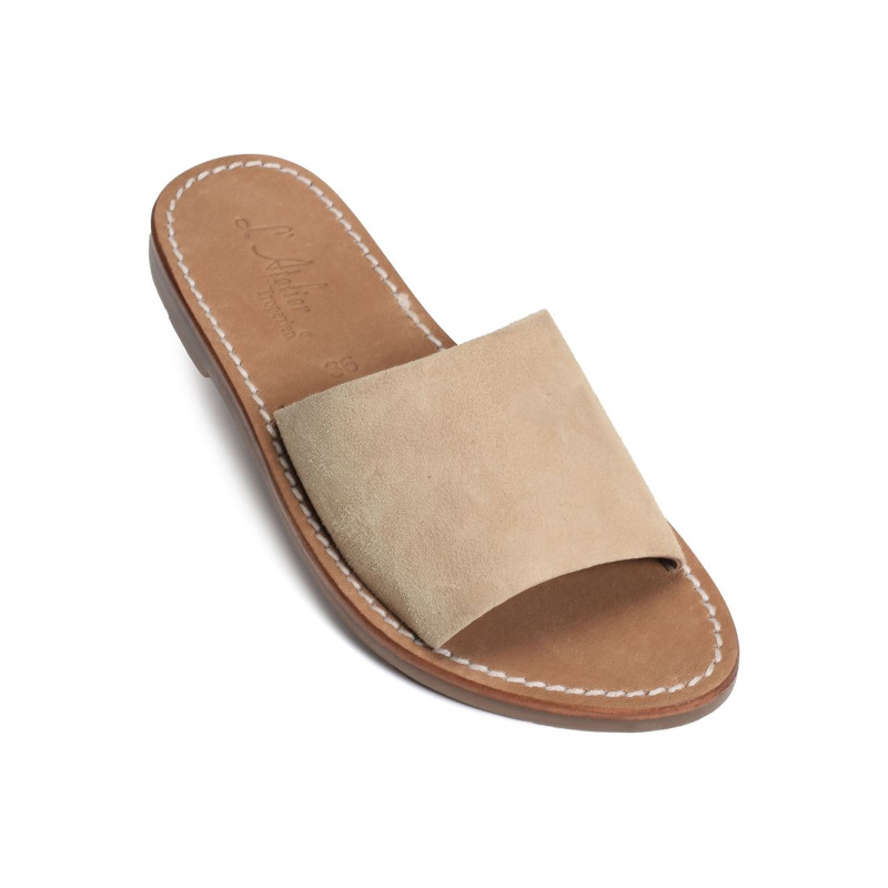 SH300 Beige, Mules Atelier Tropézien