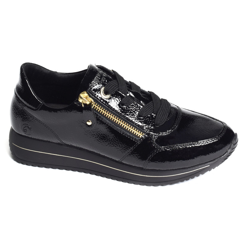 D0H11 Verni Noir, Sneakers basses Remonte