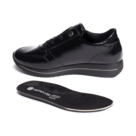 D0H11 Verni Noir, Sneakers basses Remonte