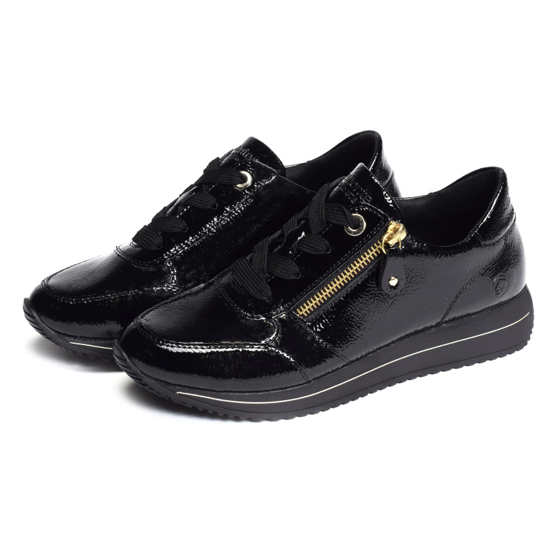 D0H11 Verni Noir, Sneakers basses Remonte