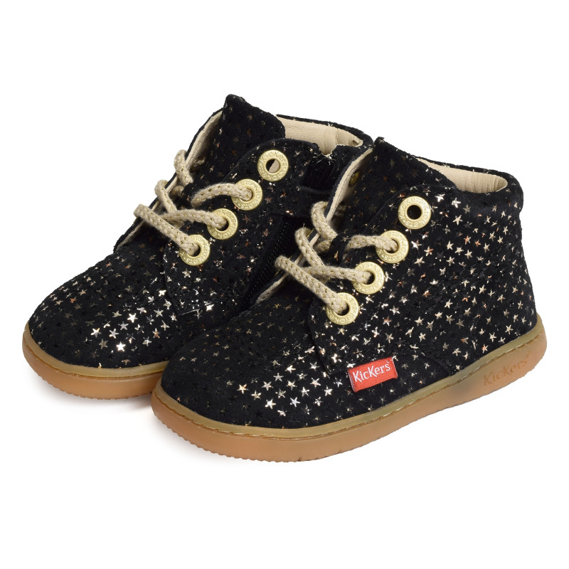 KICKBILLISTA Noir, Chaussures à Lacets Kickers