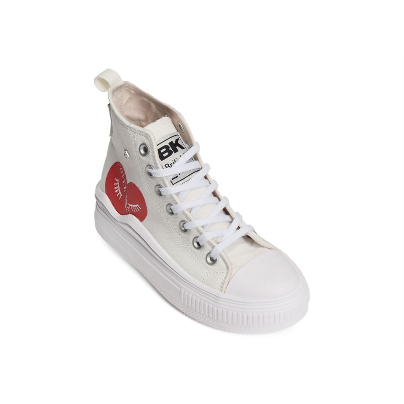 KAYA FLOW MID 3727 Blanc Rouge, Chaussures montantes British Knights