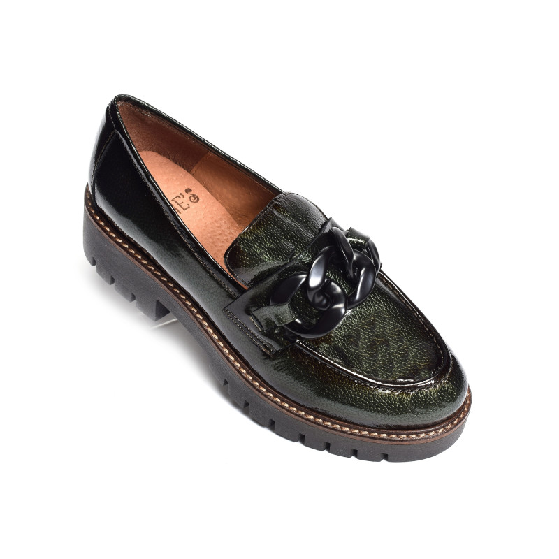 CV6204 Verni Vert, Mocassins Folie's