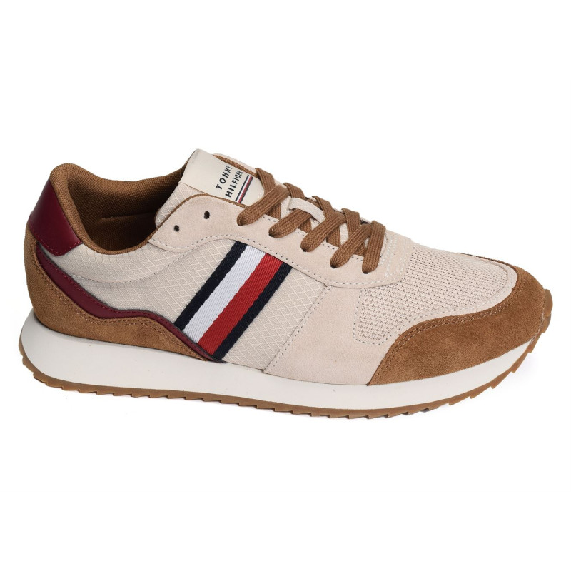 RUNNER EVO MIX 4699 Beige Marron, Baskets running Tommy Hilfiger