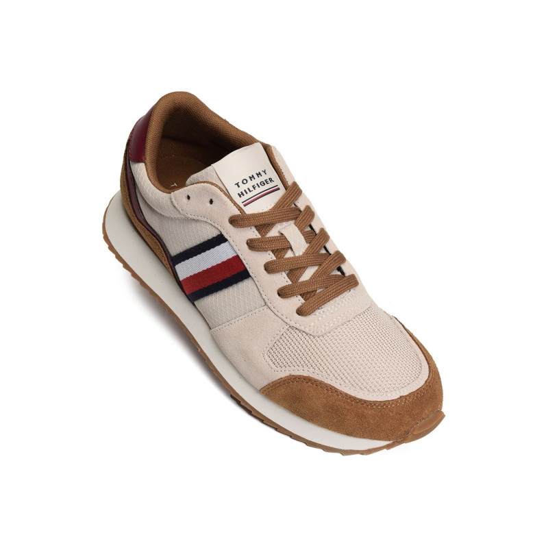 RUNNER EVO MIX 4699 Beige Marron, Baskets running Tommy Hilfiger