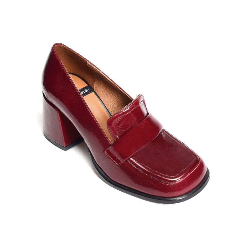 ACDUL 24587 Verni Bordeaux, Mocassins Angel Alarcón