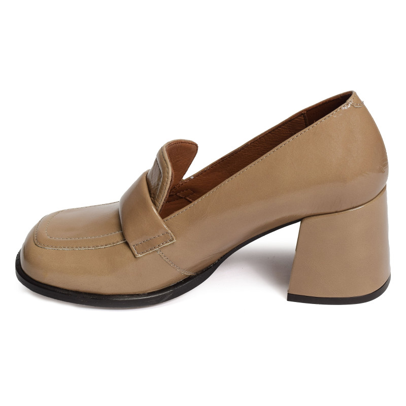 ACDUL 24587 Verni Taupe, Mocassins Angel Alarcón