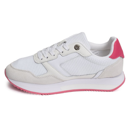 ESSENTIAL MESH RUNNER 7381 Blanc Rose, Sneakers basses Tommy Hilfiger