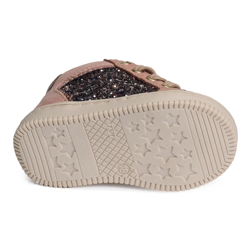 FRIDA ZIP Rose Glitter, Chaussures à Lacets Babybotte