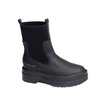 FEMININE SEASONAL UTILITY BOOT 7226 Noir, Chelsea boots Tommy Hilfiger