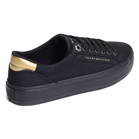 ESSENTIAL VULC CANVAS SNEAKER 7682 Noir, Chaussures basses Tommy Hilfiger