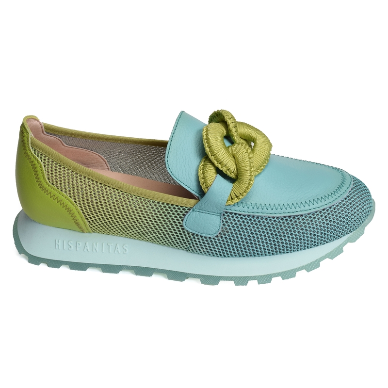 LOIRA 243270 Bleu Vert, Mocassins Hispanitas