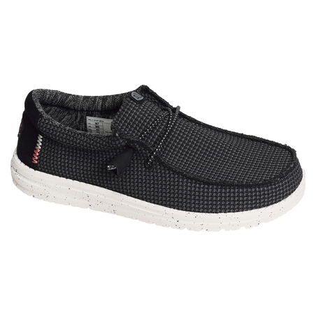 WALLY SPORT MESH Noir Blanc, Chaussures basses HeyDude