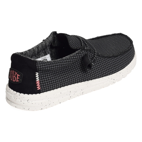 WALLY SPORT MESH Noir Blanc, Slip-On HeyDude