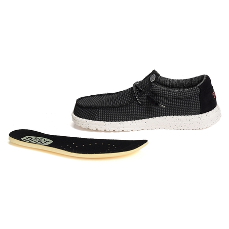 WALLY SPORT MESH Noir Blanc, Slip-On HeyDude