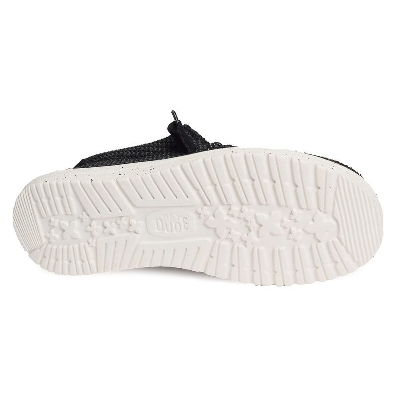 WALLY SPORT MESH Noir Blanc, Chaussures basses HeyDude