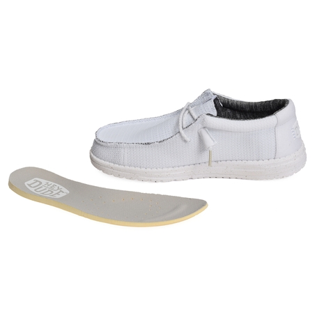 WALLY SPORT MESH Blanc Blanc, Chaussures basses HeyDude