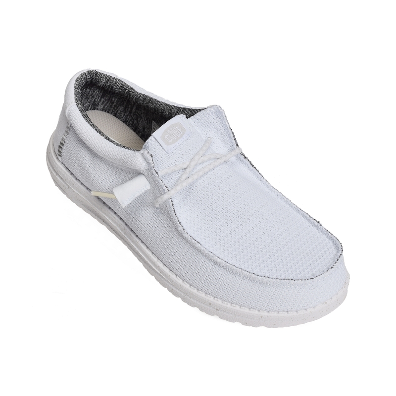 WALLY SPORT MESH Blanc Blanc, Chaussures basses HeyDude