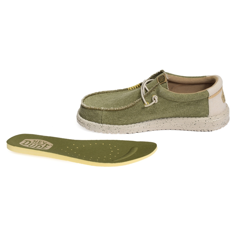 WALLY COASTLINE JUTE Olive, Chaussures basses HeyDude