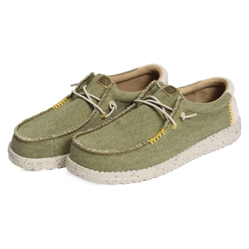 WALLY COASTLINE JUTE Olive, Chaussures basses HeyDude