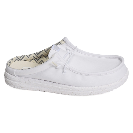 WALLY SLIP CANVAS Blanc, Mules HeyDude