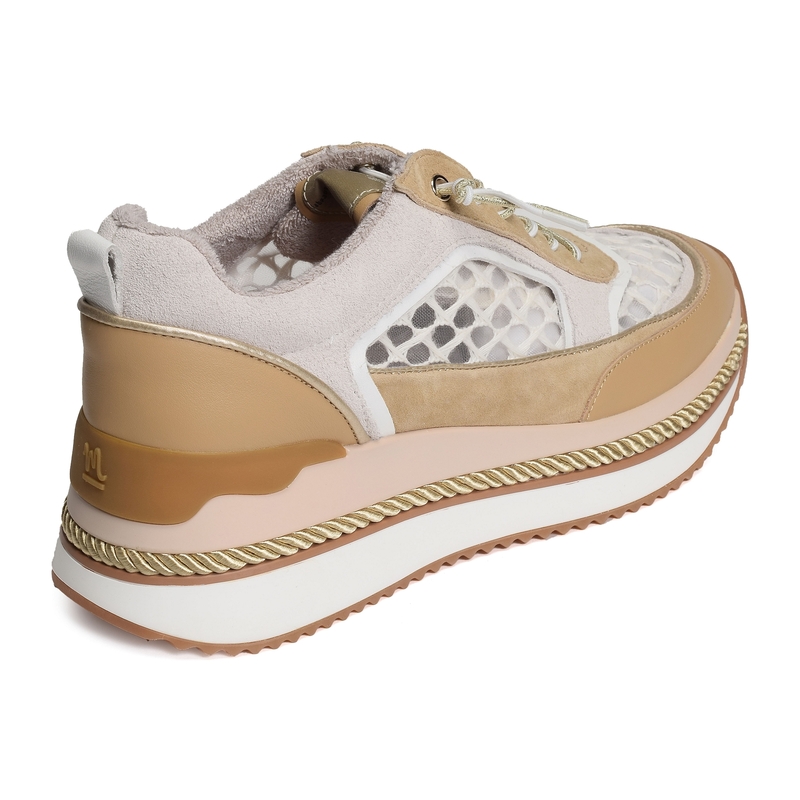 ENON Beige Blanc, Baskets running Mam'zelle