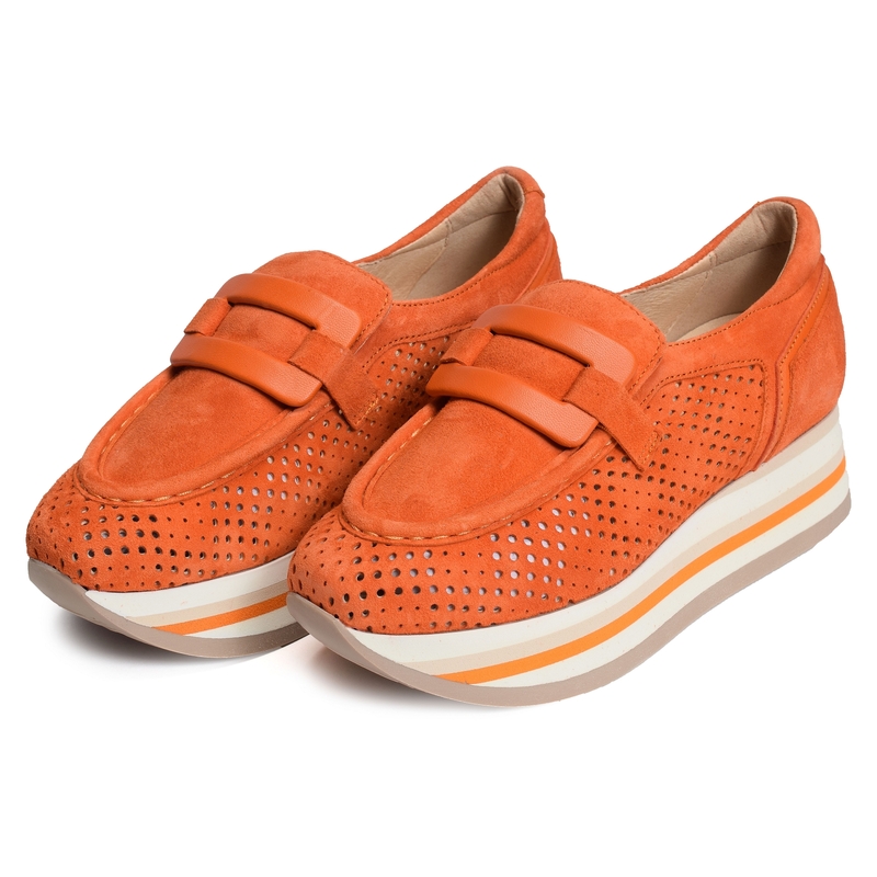 CHER Orange, Mocassins Softwaves