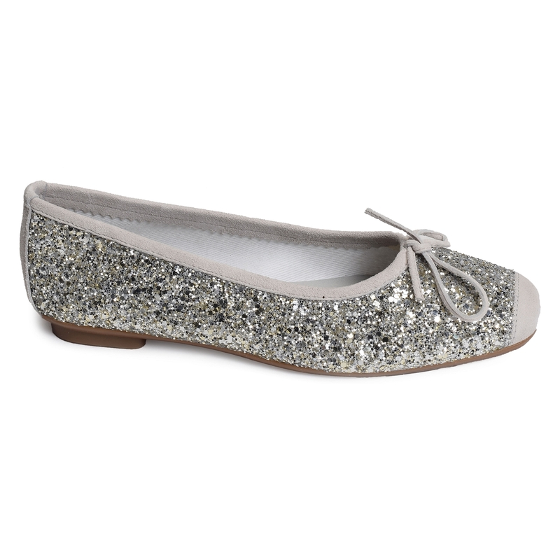 HARMONY GLITTER Argent, Ballerines Reqins