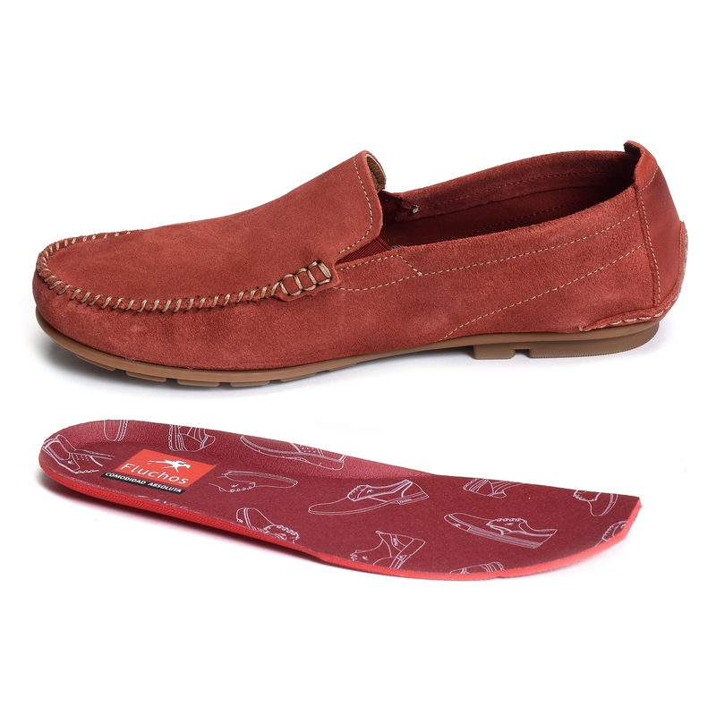 DORIAN F1091 Rouge, Mocassins Fluchos