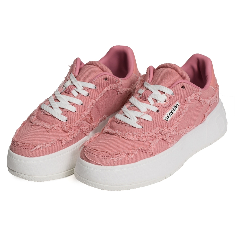 COURT FRAYED Rose, Sneakers basses D.Franklin