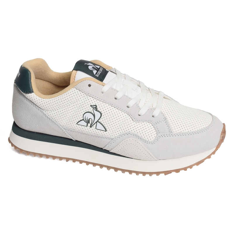 JET STAR Blanc Kaki, Baskets running Le Coq Sportif