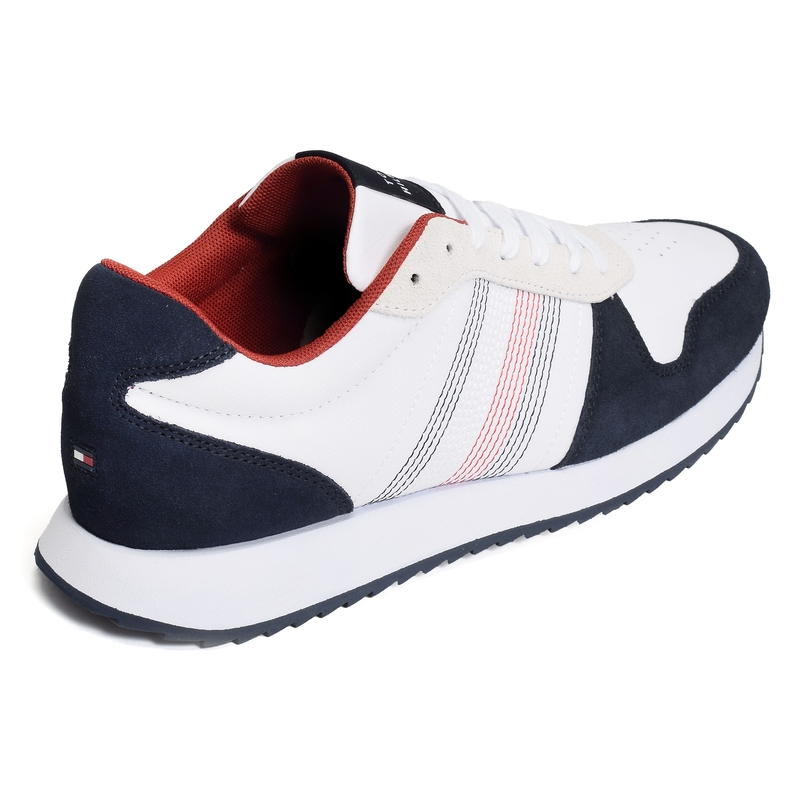 RUNNER EVO MIX STITCH 5122 Marine Blanc, Baskets running Tommy Hilfiger