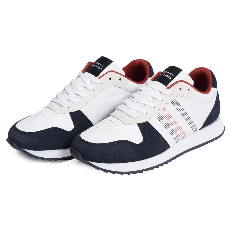 RUNNER EVO MIX STITCH 5122 Marine Blanc, Baskets running Tommy Hilfiger