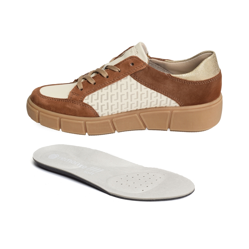 D1T00 Beige Marron, Sneakers basses Remonte