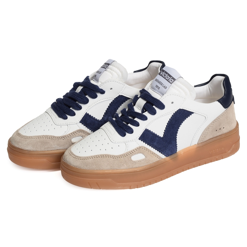 1257125 Blanc Bleu, Sneakers basses Victoria