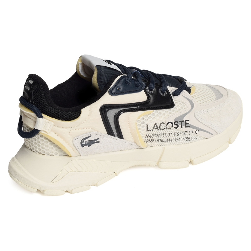 MENS L003 NEO SNEAKERS Blanc Noir, Baskets running Lacoste