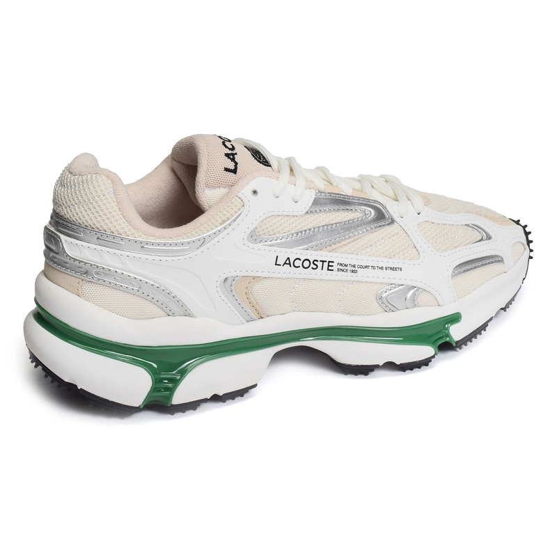 MENS L003 2K24 SNEAKERS Blanc Vert, Baskets running Lacoste