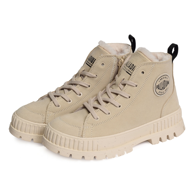 PALLASHOCK ZIP WARM Beige, Boots Palladium