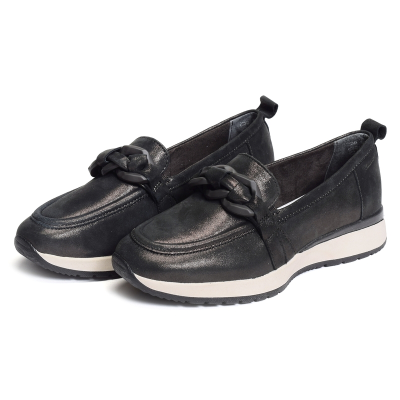 24738 Anthracite, Mocassins Tamaris