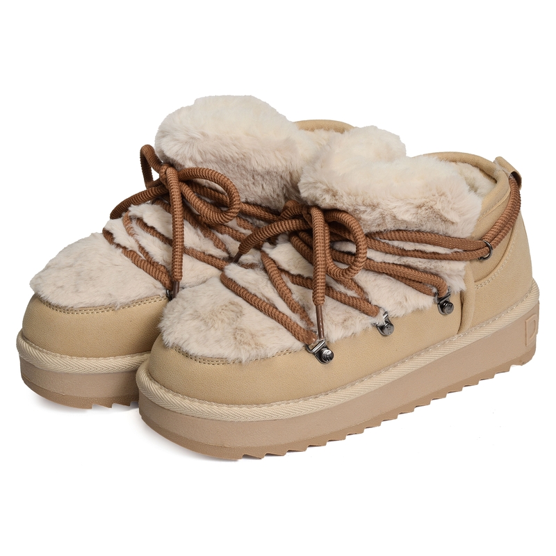 NORDIC TRK FUR LOW Beige, Boots D.Franklin