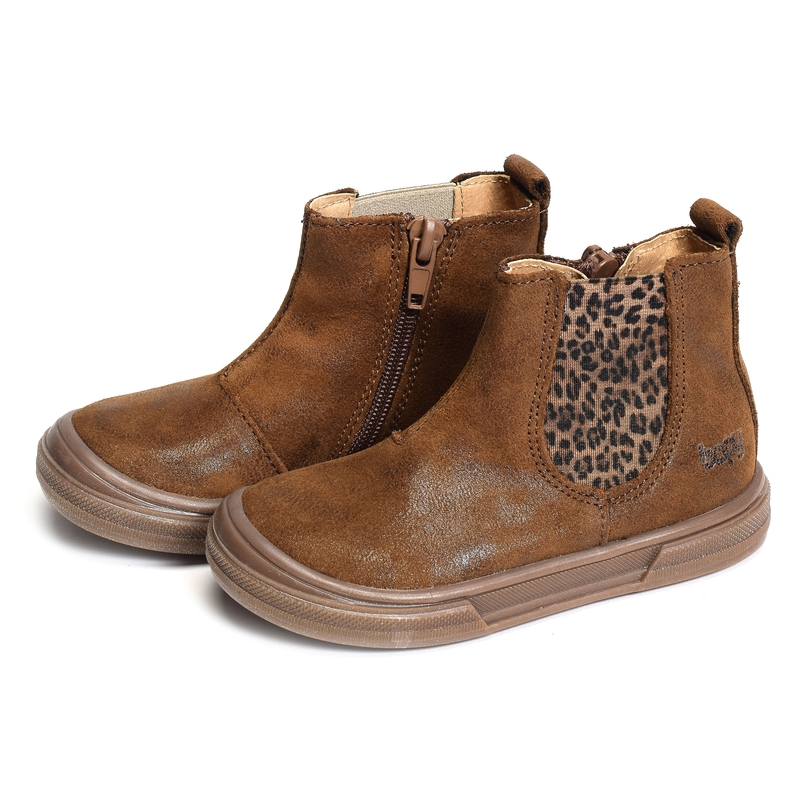 SEBESTAR Marron Léopard, Chelsea boots Bopy